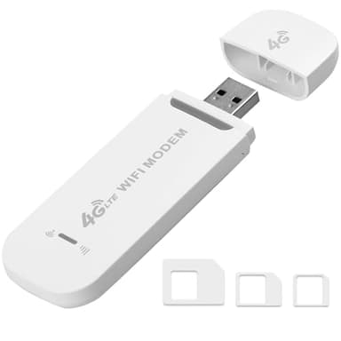 4G USB Modem Dongle 150Mbps Pocket Wifi with SIM Card Slot Wireless Wifi USB Dongle Pay as You Go High-Speed Mobile Internet Adapter Pocket 4G Internet Hotspot for Phones Laptops Car Outdoor