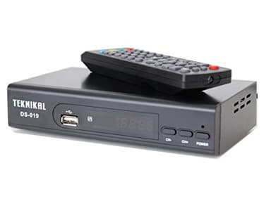 Teknikal HD Freeview Set Top Box Receiver Plus Recorder for Digital TV Channels Tuner HDMI / Scart Outputs USB Memory Slot DVB-T Digi Box 4 Switchover