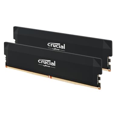 Crucial Pro DDR5 RAM 32GB Kit (2x16GB) 6000MHz CL36, Overclocking Gaming, Intel XMP 3.0 / AMD EXPO, Computer Memory (PC), Black - CP2K16G60C36U5B