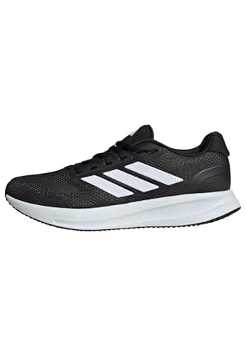adidas Men's Runfalcon 5 Wide Running Shoes, Core Black/Cloud White/Core Black, 8 UK