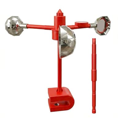 KOKMEYA Bird Scare Reflective Device,Silver, Wind Powered Spinning,Bird Scare For Outside, Keep Pigeon Woodpeckers Seagull Away For Garden Patio,Equipped with a straight pole and a base.