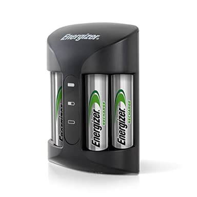 Energizer Recharge Pro - Battery Charger for AA & AAA Batteries - 4x AA Rechargeable NiMH Batteries Included - Fast Charging with Charge Status Indicators and Auto Safety Shut Off