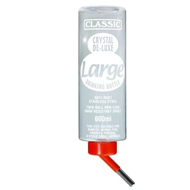 CLASSIC Crystal Deluxe 'Large' - Small Animal Drinking Bottle 600ml