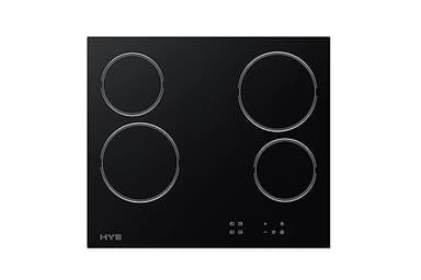 Electric Hob - Ceramic Hob, 60cm Built In, 4 Cooking Zones, Sleek Black Glass Surface, Intuitive Touch Control Panel, Child Lock, Perfect For Modern Homes - C01CH60E22