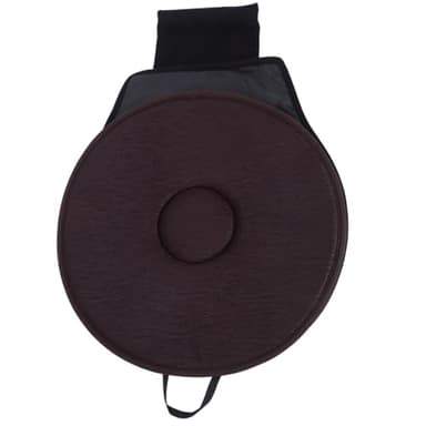 BESTonZON 360° Rotating Swivel Car Seat Cushion for Elderly, Pregnant Women, Mobility Support Pad, Lightweight & Portable Transfer Aid for Home Office - Dark Brown