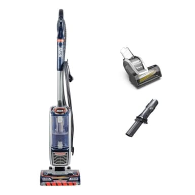 Shark Corded Upright Vacuum Cleaner,0.83L with Anti Hair Wrap Technology & DuoClean, Pet Model, Powered Lift-Away, LED Headlights, Anti-Allergen, 8m Cord, 750W, 3 Attachments, Navy, Orange, NZ801UKT