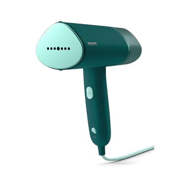 Philips 3000 Series Handheld Steamer - 1000W, 20 g/min Steam, Detachable 120ml Water Tank, Metal Soleplate, Heated Plate, Storage Pouch Included, 650 g Light Weight, Dark Green (STH3020/70)