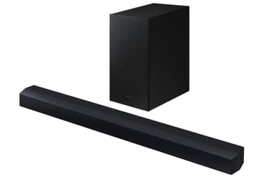 Samsung C450 2.1ch 300W Soundbar Speaker (2023) - Bluetooth Soundbar with 4 Speakers, Bass Boost 6.5" Subwoofer, 3D Wireless Surround Sound, Smart Game Mode, Adaptive Audio & Wall Mount Kit Included