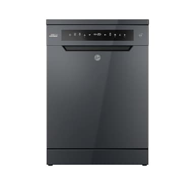Hoover H-DISH 500 HF 4B7F0A-80 Free Standing Full Size Dishwasher, 14 Place Settings, Graphite, B Rated
