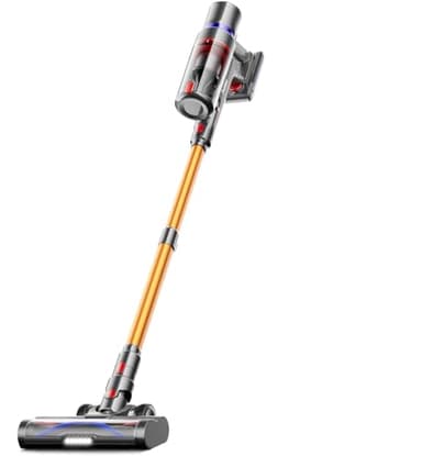 Cordless Vacuum Cleaner, 600W/50KPa/65 Mins Stick Vacuum Cleaner with Touchscreen, Anti-Tangle Brush, 1.8L Dustbin, Cordless Hoover Rechargeable Wall-Mounted for Home, Floors, Carpets, Pet Hair