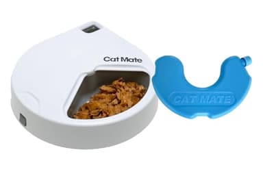 Cat Mate C300 Automatic 3 Meal Pet Feeder with Digital Timer (366) - For Cats or Small Dogs, For Wet and Dry Pet Food, Meals up to 330 g Each, White