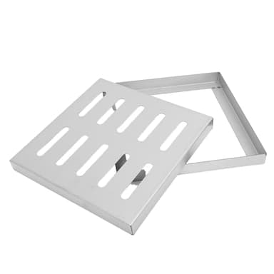 Mipcase Heavy Duty 12x12 Inch Stainless Steel Drain Grate Channel Drain Cover for Outdoor Yard, Driveway, and Garage – 300x300mm Thickened Trench Grille for Rainwater Drainage