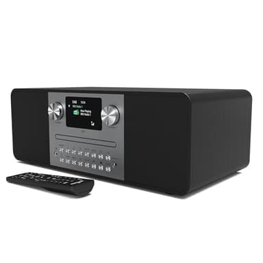 DAB/DAB+ & FM Digital Radio with CD Player | Bluetooth & USB MP3 Player | 60w Premium Sound | Remote Control | Mains Powered | Perfect for Home Entertainment | AZATOM D4 (Black)