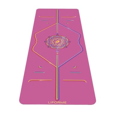 Liforme Printed Yoga Mat Collection – Free Yoga Bag, Patented Alignment System, Warrior-like Grip, Nonslip, Eco-friendly, Biodegradable, Sweat-resistant, Long, Wide and Thick for Comfort