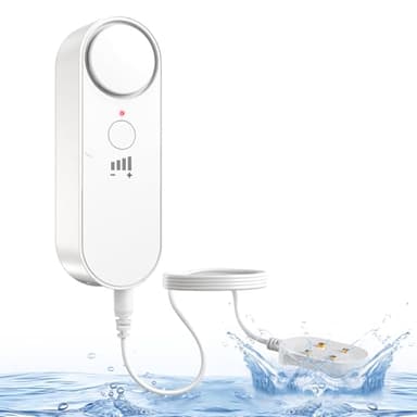 Daytech Water Leak Detector,Wireless Water Leak Sensor with 100dB IP67 Waterproof 4 Volume Levels ,Leak Alarm with 1m (78 Inch) Sensing Cable,Water Sensor for Kitchen Bathroom Basement Camping