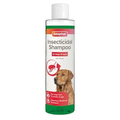 Beaphar – Insecticidal Shampoo for Dogs – Kills fleas fast & helps prevent reinfestation – Veterinary medicinal shampoo – Contains permethrin – Cleans and maintains a healthy coat –250ml