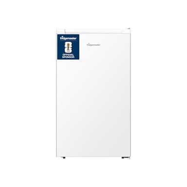 Fridgemaster MUR4894E 82L Under Counter Fridge with LED Lighting, Adjustable Temperature Control, Reversible Door and 3 star Ice Box, White, E rated
