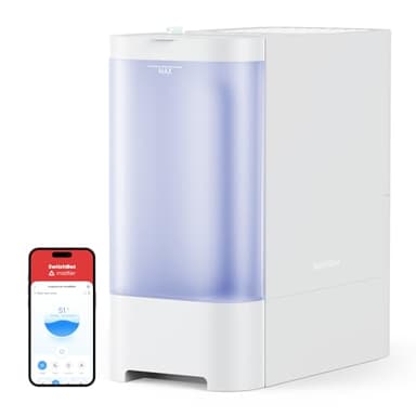 SwitchBot Evaporative Humidifier, 4.5L Cool Moisture Quiet Humidifier for Home Baby Bedroom with Smart Humidity APP & Voice Control, App Alert, Top Fill for Plants, Large Room