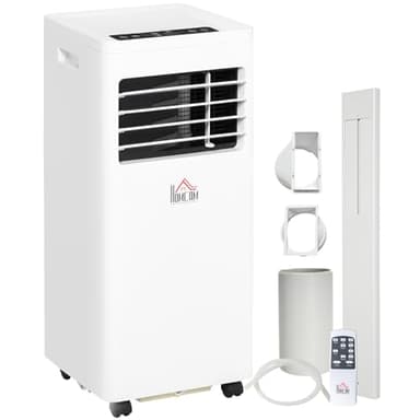 HOMCOM Portable Air Conditioner 7000 BTU, 4-in-1 Cooling, Dehumidifier, Fan, Sleep Mode, Air Conditioning Unit with Digital Display & Remote Control, 24H Timer, Window Venting Kit, for Room up to 26㎡