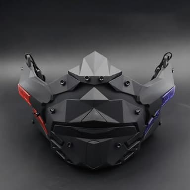 Zhongren CyberPunk Mask Costume Props Full Half Face Mask Tactcial Paintball Shooting for Adult Cosplay Halloween Holiday Party Music Festival