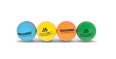 SPORTSPET Mini Bounce Dog Balls - Premium Rubber Dog Balls for Puppy Dogs Standard Pack of 4 (45mm)