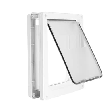 Large Doggie Door with Magnetic Locking Panel for Home Security - Durable & Weatherproof 16.9x14in for Medium to Large Dogs, Cats, Pets. Easy to Install