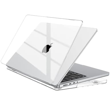 EooCoo Case Compatible for Macbook Pro 14 inch 2026 M5 A3426 A3427 A3434 M4 A3112 A3185 M3 A2918 M2 A2779 M1 A2442 Pro/Max, 2021-2025, Transparent Laptop Case Plastic Hard Shell Cover, Crystal Clear
