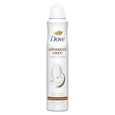 Dove Advanced Care Coconut & Jasmine Flower Scent Women's Antiperspirant Deodorant Body Spray with Pro-Ceramide technology for 72 hours of protection 200 ml