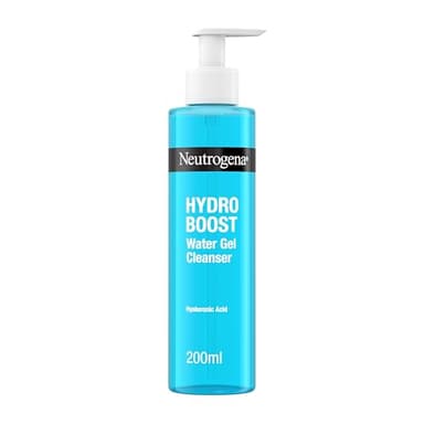 Neutrogena Hydro Boost Water Gel Facial Cleanser, with Hyaluronic Acid for Dry or Dehydrated Skin 200ml