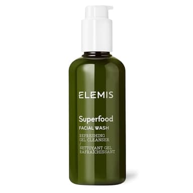 ELEMIS Superfood Face Wash 200ml, Lightweight Daily Nutrient-Rich Deep Gel to Foam Cleanser Balances & Hydrates Sensitive Skin, Refreshing, Antioxidant-Rich Skincare Treatment