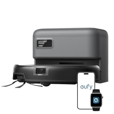 eufy Robot Vacuum C10 with Self Empty Station, 4,000Pa, 2.85-Inch Ultra-Slim Body, Up to 60 Days of Hands Free Cleaning,Carpet Cleaning, Edge Expansion Brush, Quiet, Point Laser Navigation