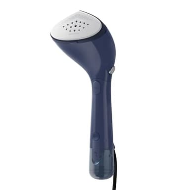 Philips 7000 Series Handheld Steamer - 1500W, 28g/min Continuous Steam. Optimal Temp. Metal Soleplate, 100ml Detachable Tank. Travel Pouch Included, Deep Azur (STH7020/20)