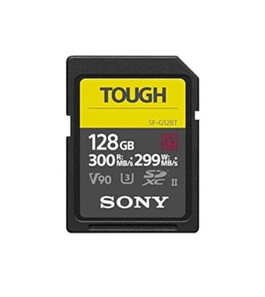 Sony 128GB SF-G series TOUGH specification UHS-II U3 V90 SDHC Digital Memory Card Card - Read 300MB/s Write 299MB/s SF-G128T