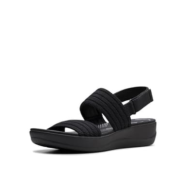 Clarks Womens Arla Stroll Sandal, Black, 6 UK