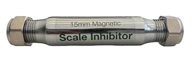 PlumbEZ WRAS Water Softener Scale Inhibitor - 15mm compression Limescale Filter - Inline Water Softener and Magnetic Water Conditioner - Protects Boiler - Lifetime Guarantee