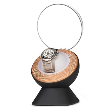 Ultra Quiet Single Watch Winder for Rolex with Ambient LED Lighting - Gift for Men, Automatic Watch Storage Box with One Watch Pillow, Whisper Quiet Motor for Mechanical Watches