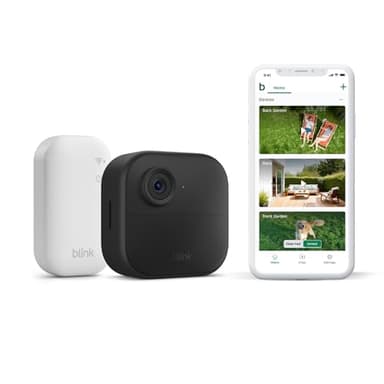 Blink Outdoor 4 camera – Wireless HD smart security camera, two-year battery life, enhanced motion detection, works with Alexa - 1 camera system with Sync Module Core incl. - IP65