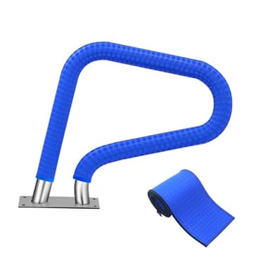 Pool Handrail Covers with Zippers, 120CM Inground Swimming Pools Hand Rail Cover, Anti-Slip Cool Touch Heat Resistant for Indoor, Blue, Non Slip Swim Pool Railing Ladder Stair Handle Grip, 4FT