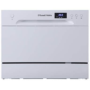 Russell Hobbs RHTTDW6W Freestanding Compact Dishwasher, Eco mode, 6 place_settings, White, Noise level : decibels 52