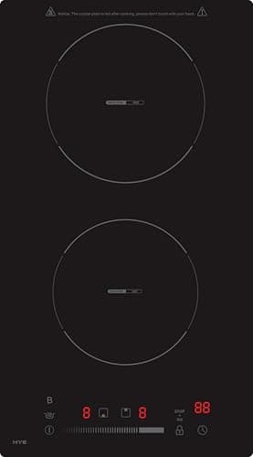 Electric Hob - Induction Hob, 30cm Built In, 2 Cooking Zones, Sleek Black Glass Surface, Intuitive Touch Control Panel, 9 Power Levels, Child Lock, Perfect For Modern Homes - C01IH30E30