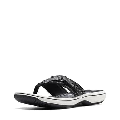 Clarks Women's Brinkley Sea Flip Flops, Black Black Synthetic, 7 UK
