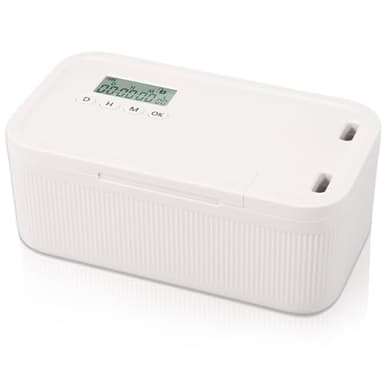 QINGLANG Safe Timed Lock Box Lockable Box Phone Lock Boxs with Timer Portable Medication Boxs Fridge Locked Container Self-Control for Medicine, Food, Phone, iPad，documents Safety 24x13x9.6cm