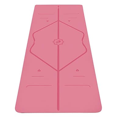 Liforme Travel Yoga mat – Free Yoga Bag, Patented Alignment System, Warrior-Like Grip, Non-Slip, Eco-Friendly and Biodegradable, Ultra-Lightweight and Sweat Resistant, Made with Natural Rubber – Pink