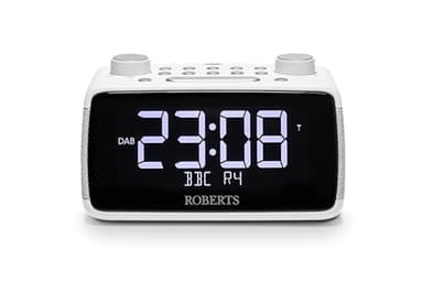 Roberts ORTUS4 FM/DAB/DAB+ Digital Radio with Bluetooth, Alarms and Over-Sized Display, White