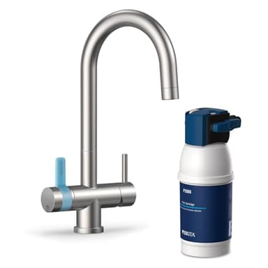 BRITA mypure P1 3-Way Water Filter Tap, Round, Includes 1x BRITA P1000 Cartridge For Reduction of Chlorine, Limescale and Impurities