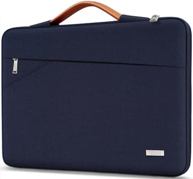TECOOL 15.6 Inch Laptop Sleeve Protective Case for 15-15.6 Inch Lenovo Thinkpad Ideapad Acer ASUS Dell HP Notebook Chromebook, Waterproof Computer Case Bag with Handle and Pockets, Dark Blue