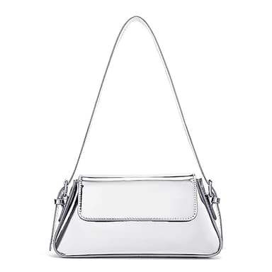 DKIIL NOIYB Silver Purse Evening Bag for Women Y2K Silver Clutch Bag Gold Handbag Small Leather Shoulder Purse for Wedding Party