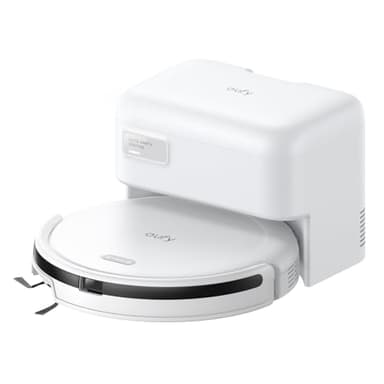 eufy Robot Vacuum C10 with Self Empty Station, 2.85-Inch Ultra-Slim Body, Up to 60 Days of Hands Free Cleaning, Carpet Cleaning, Edge Expansion Brush, Point Laser and Multi-infrared Navigation White
