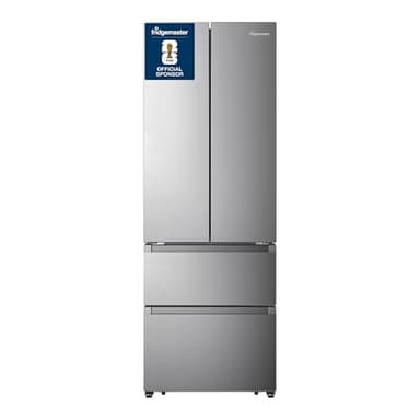 Fridgemaster MF70450ES French Door Fridge Freezer 485L, Total No Frost, Silver, 69.4D x 70.4W x 200H cm, E Rated