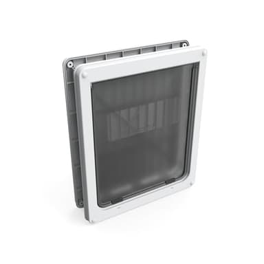 Dog Mate Lockable Large Dog Door (216) - Flap for Large Dogs and Cats, for UPVC, wall and wood, Securely Designed for your Pets, White